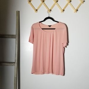ANN TAYLOR PINK BLOUSE SIZE LARGE